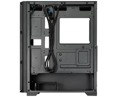 Kompiuterio Korpusas - Chieftec AS-02B-TG-OP Midi Tower, Grūdintas Stiklas, Daugiaspalvė LED, Juoda