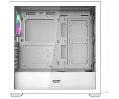 Kompiuterio korpusas - Darkflash DS900WD Midi Tower ATX, Grūdintas stiklas, 4 ventiliatoriai, Balta