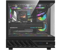 Kompiuterio korpusas - darkFlash DS950V Midi Tower ATX/ITX, 6 ventiliatoriai, IPS ekranas, juoda