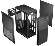 Kompiuterio Korpusas - LOGIC CASE J23 PRO USB-C ATX Midi Tower, USB 3.2, Juodas