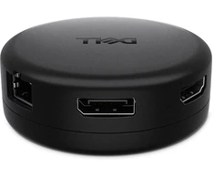 Kompiuterio Priedas - Dell Pro 7-in-1 USB-C Kelioninis Hub DA326, USB Prievadai, Ethernet, Energijos Tiekimas, Juoda