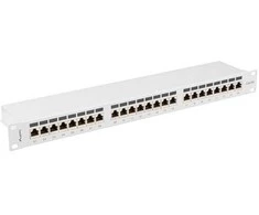 LANBERG patch panel 24 port 1U kat.6A FTP pilkas