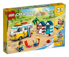 Konstruktorius - LEGO 31138 Creator 3-in-1 Paplūdimio Kemperis, 556 Detalės, 2 Minifigūros, Marga