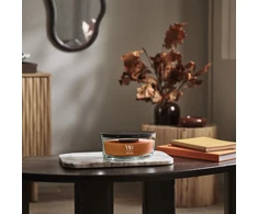 Kvapioji žvakė - WoodWick Pumpkin Praline Ellipse bronzos spalvos