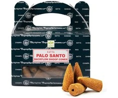 Atbulinio smilkimo Krioklio Efekto Backflow kūgiai Palo Santo, Satya, 75g