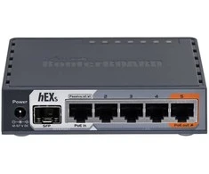 Šakotuvas Mikrotik Wired Ethernet Maršrutizatorius RB760iGS, hEX S, Dual Core 880MHz CPU, 256MB RAM, 16 MB (MicroSD), 5xGigabit LAN, 1xSFP, USB, IPsec hardware encryption support and The Dude serveris package, PCB temperature and Voltage Monitorius, Beeper, RouterOS L4 | MikroTik | Enthernet Maršrutizatorius hEX S | RB760iGS | No Wi-Fi | 10/100/1000 Mbit/s | Ethernet LAN (RJ-45) jungtys 5 | Mesh Support No | MU-MiMO No | No mobile broadband | Antenna type No antena | 1 | 12 mėn.