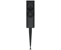 Lauko Elektros Lizdų Stovas - DPM FMG0002 2 Lizdų 3680 W IP44 Sodo Maitinimo Stovas, Juodas