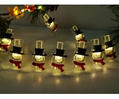 LED girlianda - Modee BAT Snowman String Lights ML-C3015, 0,9 m, 10 LED, šiltai balta
