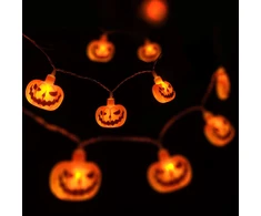 LED lemputės - Modee H001 1,65 m, 10 LED šiltos šviesos girlianda „Pumpkin“
