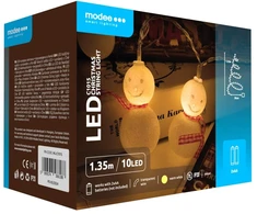 LED Lemputės - Modee ML-C1015 1,35 m Šiltai Baltos 10 LED Sniego Senio Girlianda