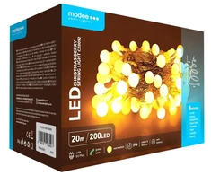 LED lemputės - Modee ML-C20092 20 m 200 LED šiltai baltos girliandos