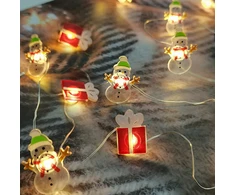 LED lemputės - Modee ML-C3017 10 LED šiltai baltos sniego senio girliandos lemputės