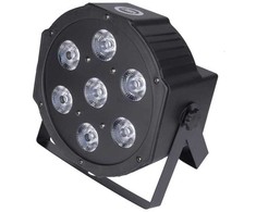 LED Prožektorius - Light4Me TRI PAR Basic 7x9 70W DMX Juodas