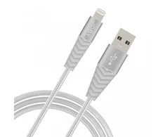 „Lightning“ laidas – Joby „Lightning“–USB laidas, 1,2 m, sidabro spalvos