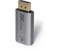 Adapteris - LINDY DisplayPort į HDMI Aktyvus Keitiklis, 8K60Hz, 3840x2160@120Hz, 48Gbps, Pilkas