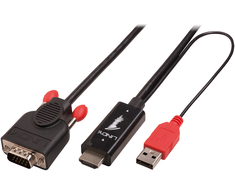 Lindy Adapteris - HDMI į VGA 1m 1920x1200 4.95Gbps Nikelio Danga