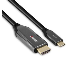 Lindy Adapteris - USB Type C į HDMI 8K60 1m Laidas 48Gbps Auksu Padengtas