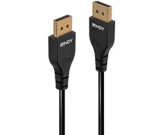 DisplayPort Kabelis - LINDY Slim DisplayPort 1.4 Kabelis, 3 m, Juodas