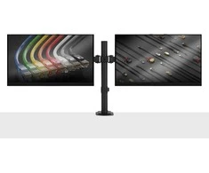 Monitoriaus Laikiklis - LINDY Dvigubas Reguliuojamas Monitoriaus Laikiklis 13-32", Juodas