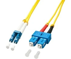 Lindy Pluoštinis Laidas - LC/SC 1m 9/125µm Vien režimas 3mm OD LS0H