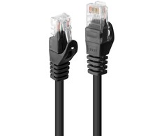 Tinklo Kabelis - LINDY Cat.6 U/UTP Tinklo Kabelis, RJ45, M/M, 250MHz, CCA, 10 m, Juodas