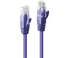 Tinklo Kabelis - LINDY Cat.6 U/UTP Tinklo Kabelis, RJ45, M/M, 250MHz, 15 m, Purpurinis