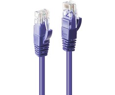 Tinklo Kabelis - LINDY Cat.6 U/UTP Tinklo Kabelis, RJ45, M/M, 250MHz, 30 m, Purpurinis