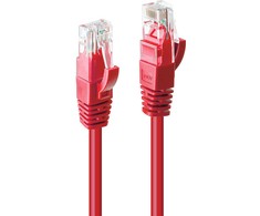 Tinklo Kabelis - LINDY Cat.6 U/UTP Tinklo Kabelis, RJ45, M/M, 250MHz, 30 m, Raudonas