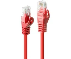 Tinklo Kabelis - LINDY Cat.6 U/UTP 7.5m 250MHz Raudonas RJ45 M/M