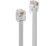 Tinklo Kabelis - LINDY 6P6C RJ12 Tinklo Kabelis, M/M, 20 m, Pilkas