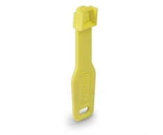 Lindy Tinklo Priedas - RJ45 Prievado Blokatorius 10vnt + 1 Raktas ABS Geltonas