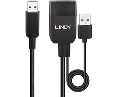 USB Kabelis - LINDY Hibridinis USB 3.2 Type A Laidas, 10Gbps, 35 m, Juodas