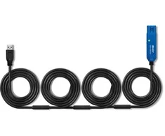 USB Prailginimo Laidas - LINDY USB 3.0 Aktyvus Prailginimo Laidas, M/F, 30 m, Juodas