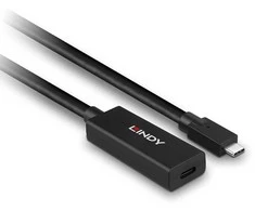 USB Prailginimo Laidas - LINDY USB 3.2 Type C Aktyvus Prailginimo Laidas, M/F, 10Gbps, Duomenų Perdavimas, 5 m