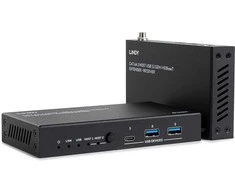 HDBaseT Ilgintuvas - LINDY Cat.6A 2 Host USB 3.2 Gen 1 HDBaseT Ilgintuvas 100 m, Juodas