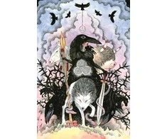 Llewellyn Orakulo kortų rinkinys - Call of the Morrigan 45 Kortų Gidas 21x17.5x5 cm