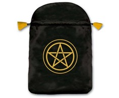Satininis Juodas Maišelis Kortoms Lo Scarabeo Pentacle