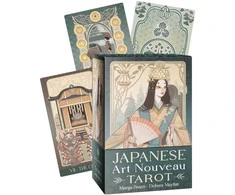 Lo Scarabeo Tarot Kortų Kaladė - Japanese Art Nouveau Tarot (Premium) 78 Kortos Su Instrukcijų Knyga Daugiafunkcinė, 12.7 x 8 x 5.5 cm, 395 g, Daugiaspalvis