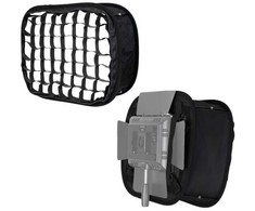 Lubinis šviestuvas Apšvietimo Įranga - MITOYA Softbox 37x45cm LED Panelei su Tinkleliu ir Dangteliu