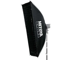Lubinis šviestuvas Apšvietimo Įranga - MITOYA MOTION STRIP 30x120cm Softbox su Tinkleliu [Bowens]