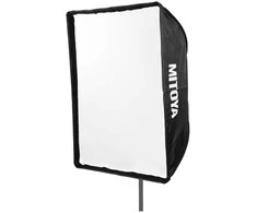 Lubinis šviestuvas Apšvietimo Įranga - MITOYA EASY Softbox 50x70cm Greitas Surinkimas Sidabrinis Atspindintis