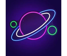 ActiveJet Aktyvuotas AJE-NEON PLANET LED neonas