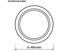 Lubinis šviestuvas Lubų Šviestuvas - Activejet LED Plafond Aje-kama 24w