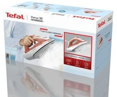 Tefal Virtuo 30 FV2C40E0 iron Dry &amp; Garų lygintuvas Ceramic soleplate 2000 W Peach, Baltas
