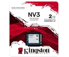 M.2 NVMe SSD - Kingston NV3 2TB 6000 MB/s Skaityti 5000 MB/s Rašyti Juoda