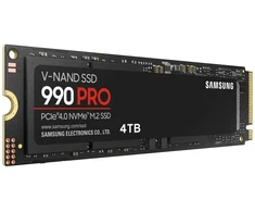 Kietasis diskas Samsung 990 PRO, 4000 GB, SSD form factor M.2 2280, SSD sąsaja NVMe, Skaitymo greitis 7450 MB/s, Rašymo greitis 6900 MB/s