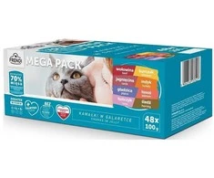 FRENDI Mega Pack Chunks in jelly – šlapias kačių maistas – 48x100g