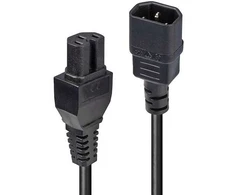 Maitinimo Kabelis - Lindy 5m C14 į C15 Karšto Būvio 10A/250V Juodas