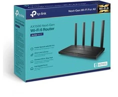 TP-LINK | AX1500 Wi-Fi 6 Maršrutizatorius | Archer AX17 | 802.11ax | 10/100/1000 Mbit/s | Ethernet LAN (RJ-45) jungtys 3 | Mesh Support Yes | MU-MiMO Yes | No mobile broadband | Antenna type Fixed