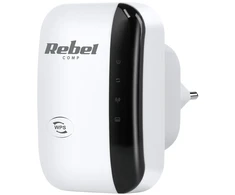 Maršrutizatorius Wi-Fi signalo stiprintuvas - Rebel KOM1030, 300 Mbit/s, 100m Nuotolis, 10 Vartotojų, Balta